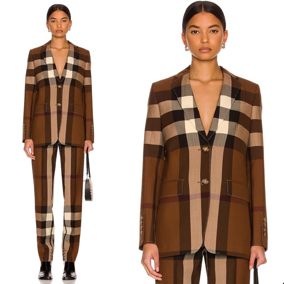 Burberry Jackets & Blazers - Burberry Sidon Jacket in Dark Birch Brown Check